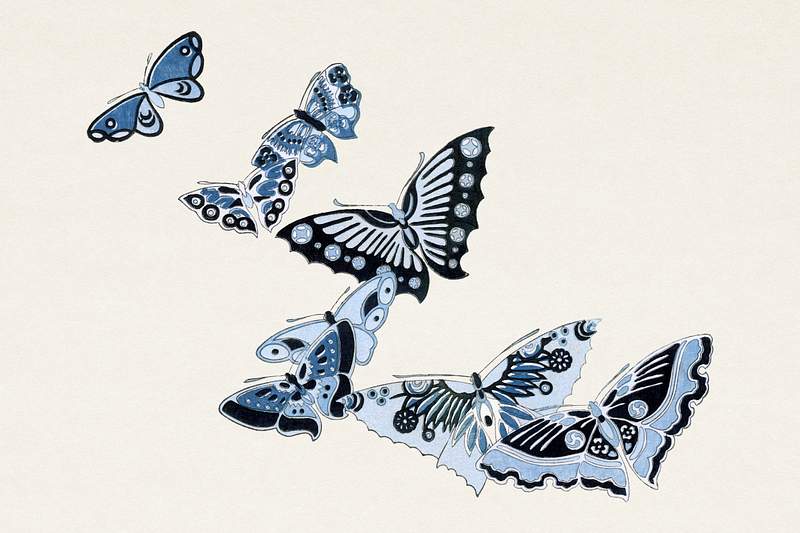 blue butterfly aesthetic images free photos png stickers wallpapers backgrounds rawpixel