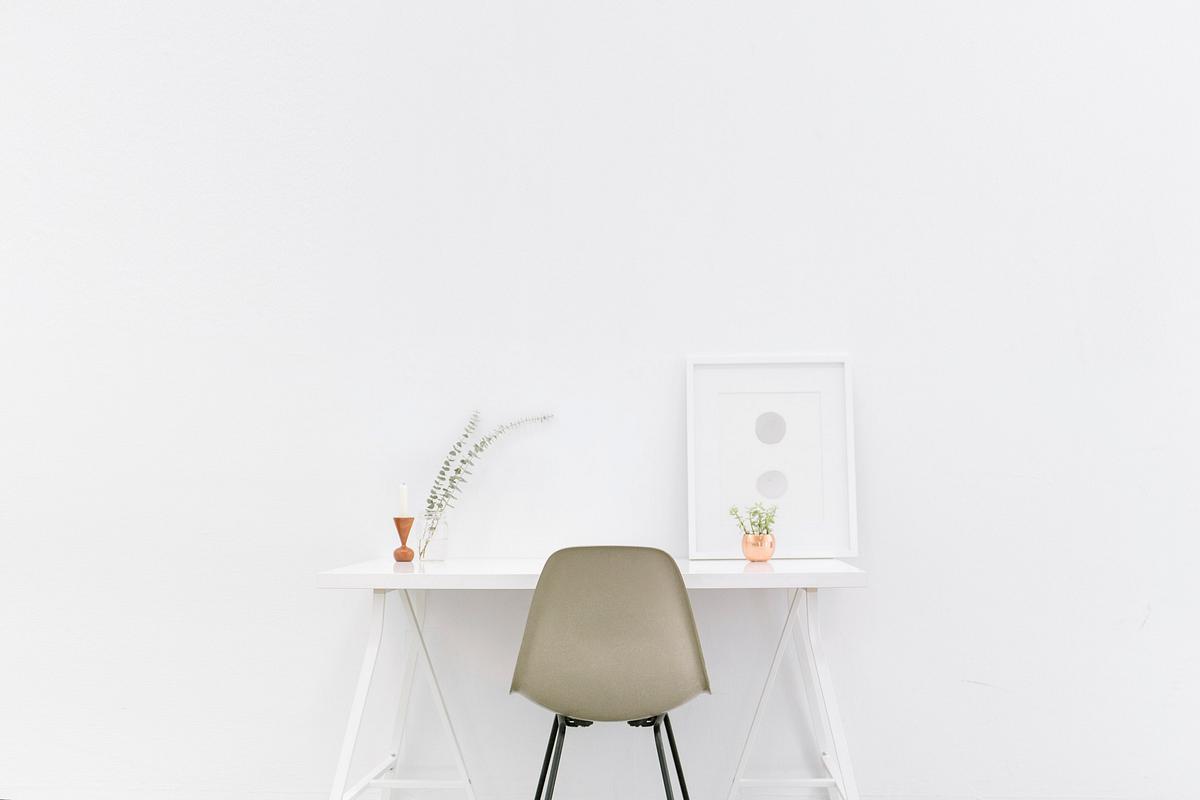 Minimalist white table. Original public | Free Photo - rawpixel