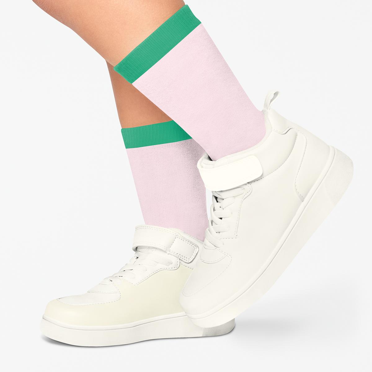 Kid in white sneakers mockup | Free PSD Mockup - rawpixel