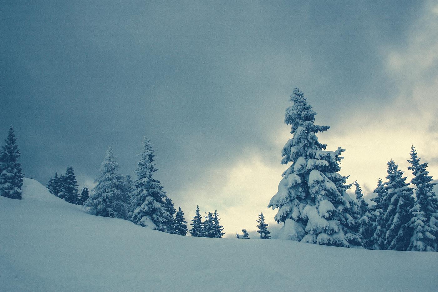 Winter mountain landscape in the Alps Winter mountain landscape in the Alps