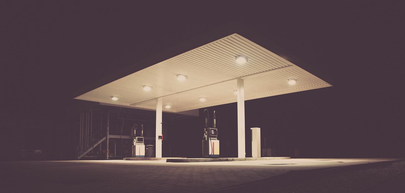 Gas station at night Gas station at night
