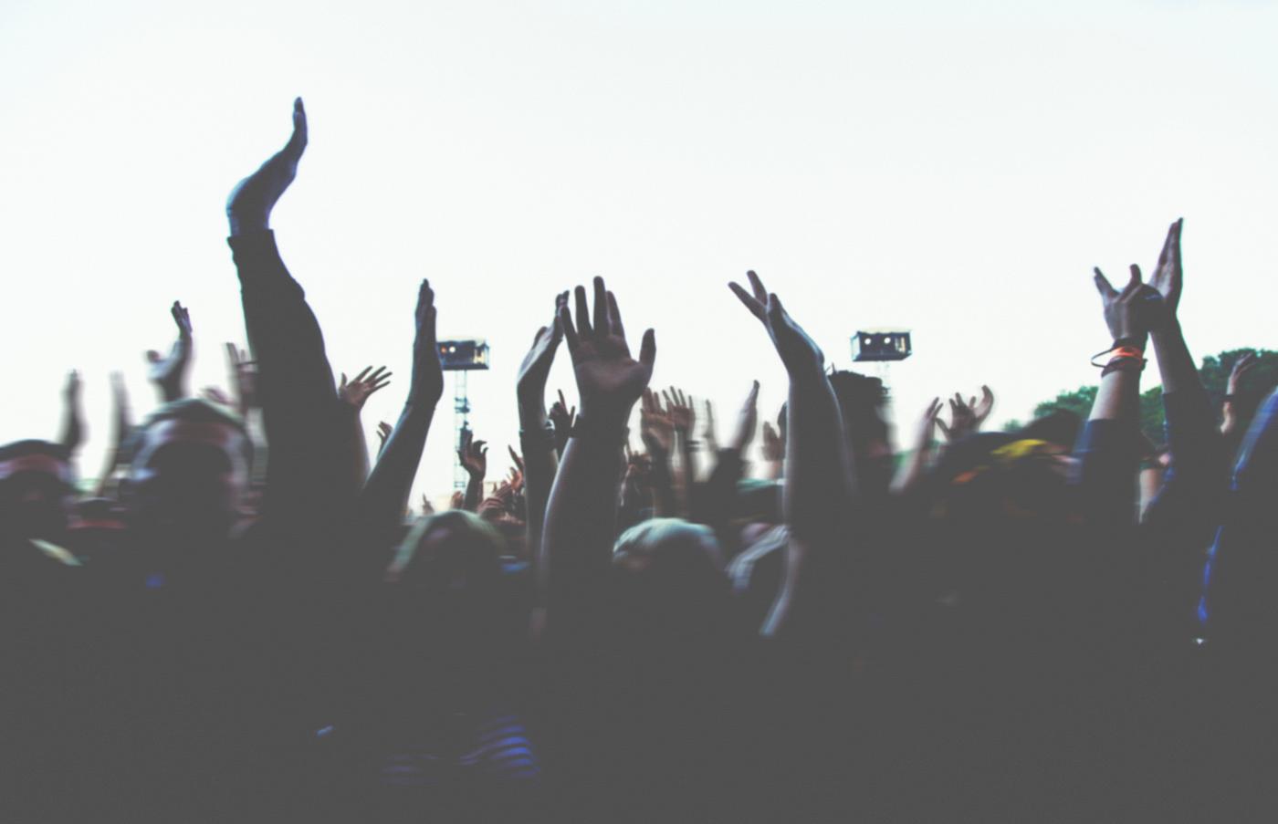 Close up of a crowd at an festival Close up of a crowd at an festival