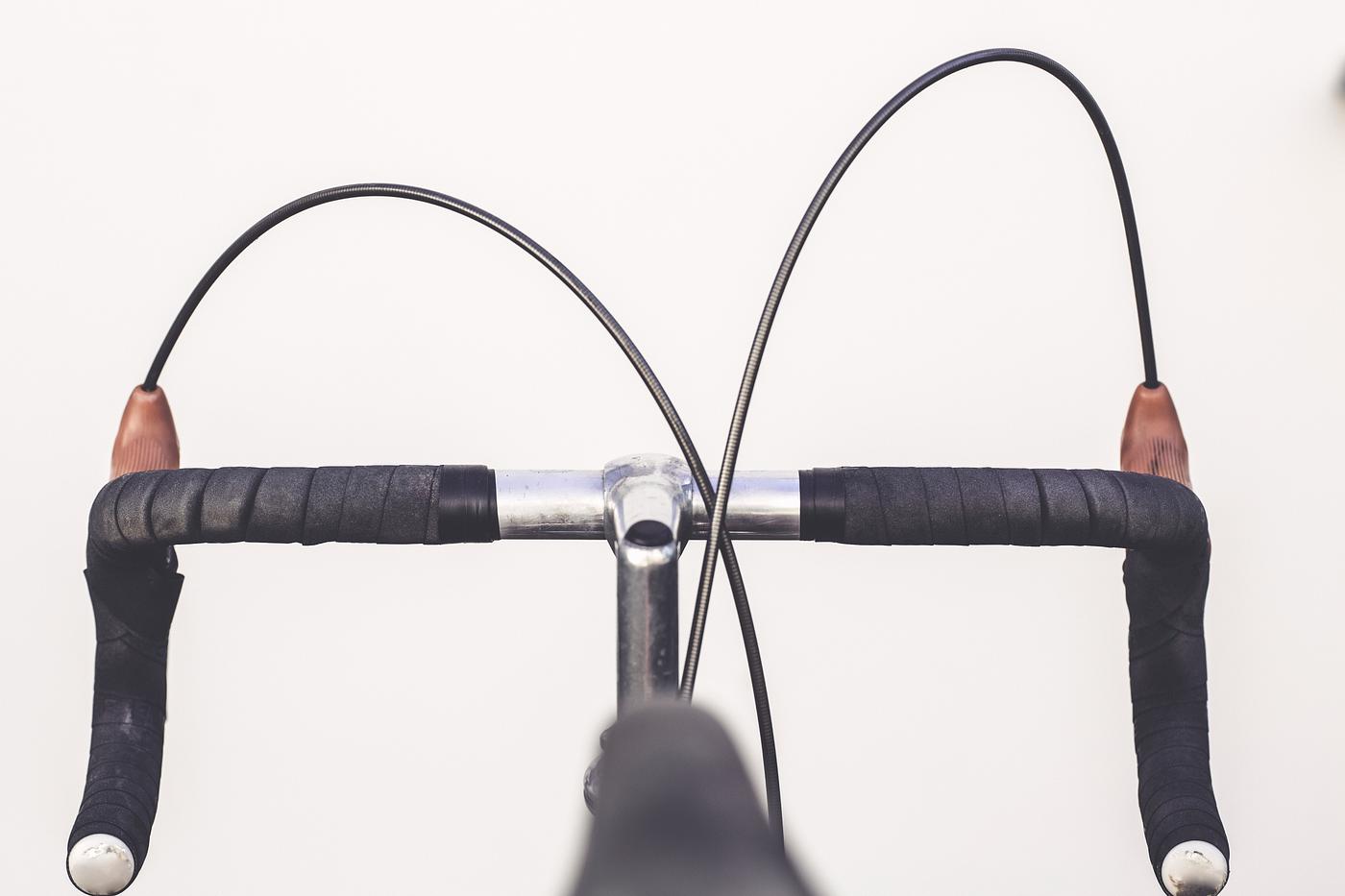 Close up of curved handlebars Close up of curved handlebars