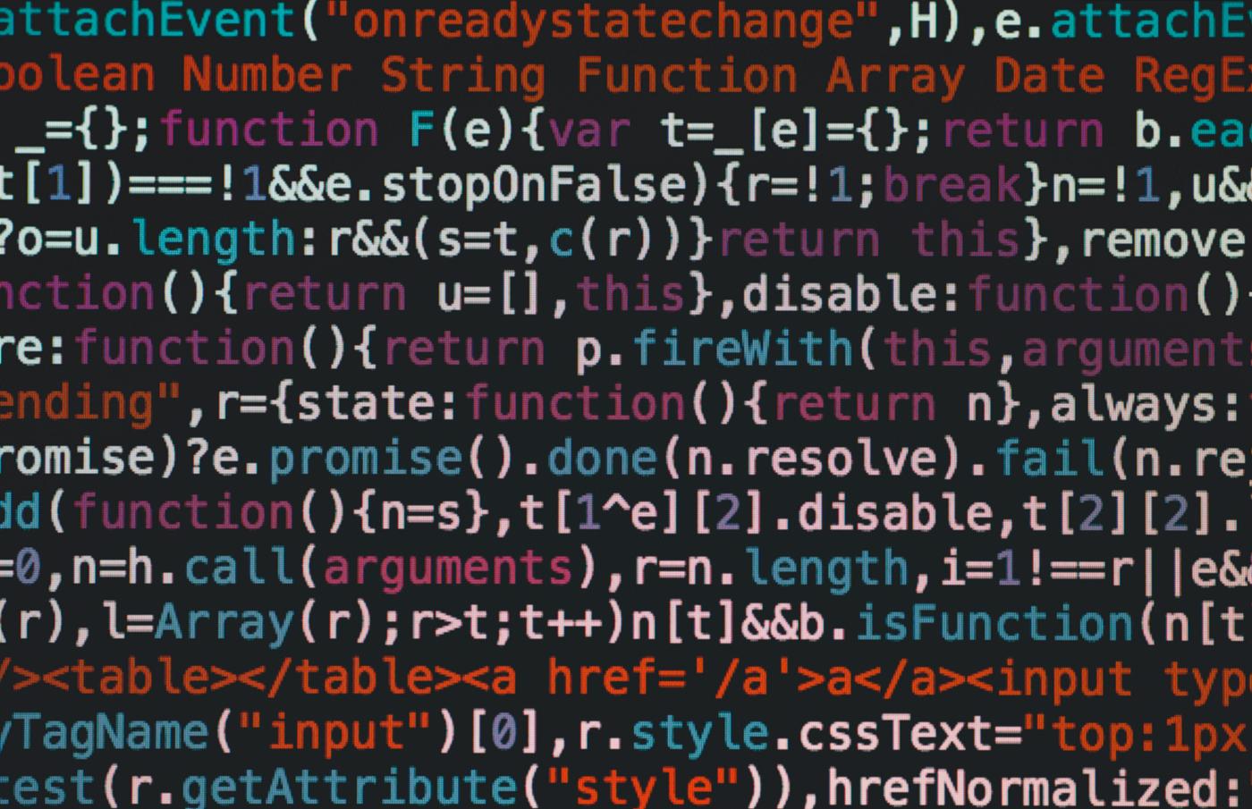 Computer coding on a screen Computer coding on a screen
