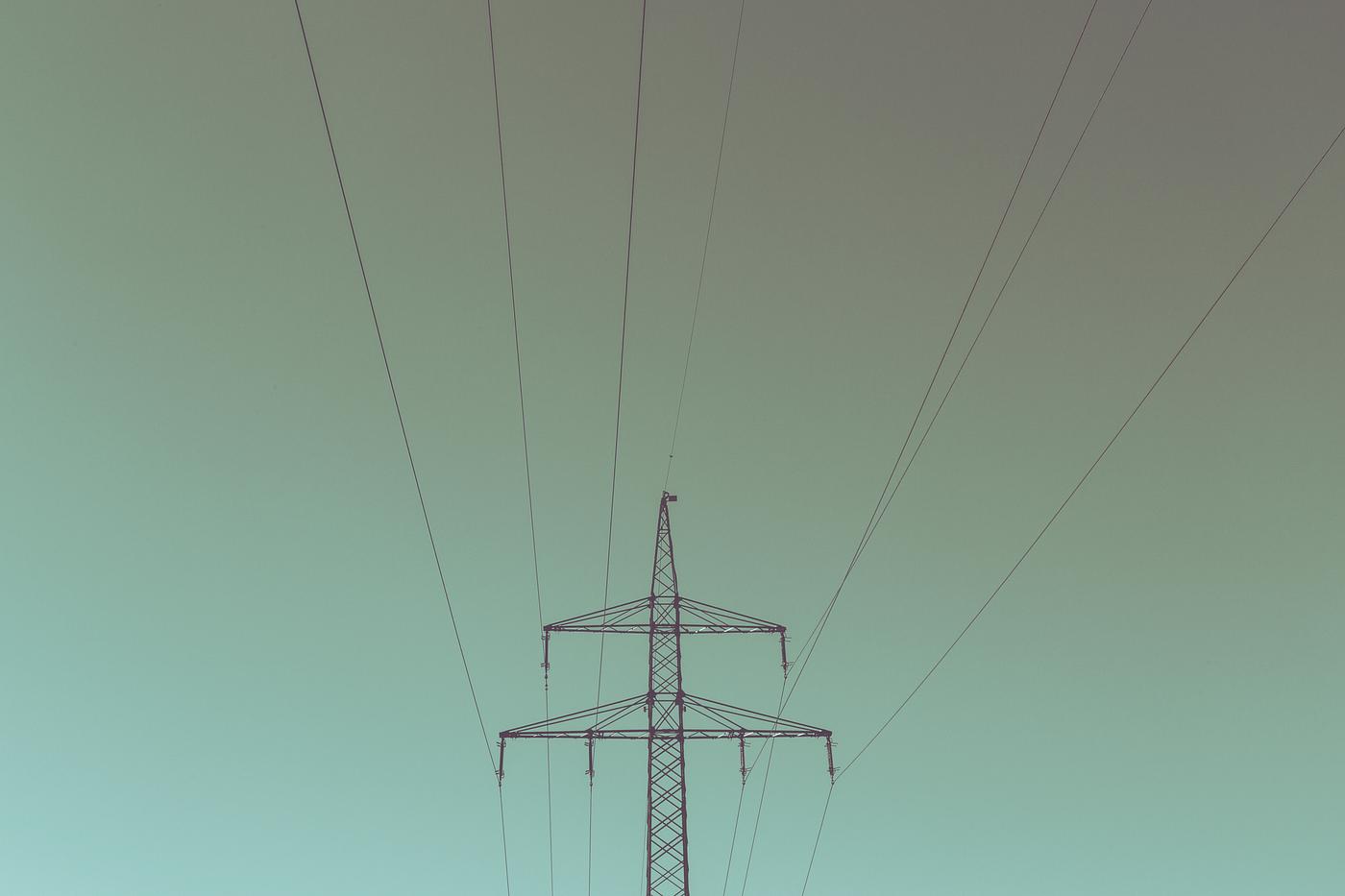 Electrical tower and lines Electrical tower and lines