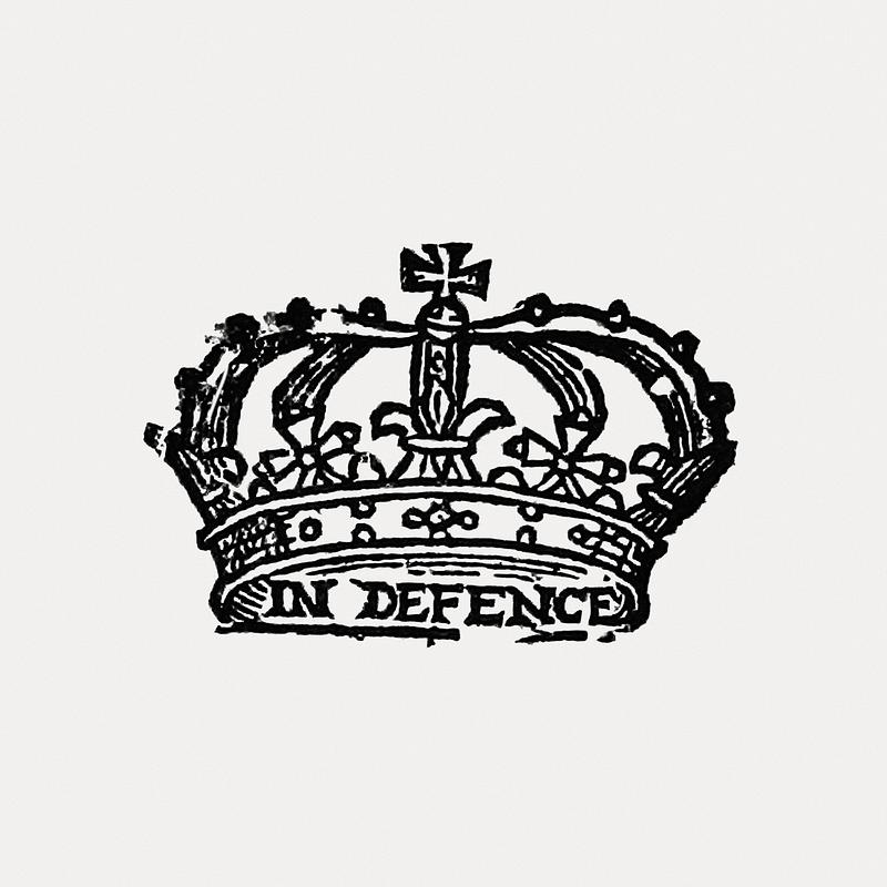 Vintage royal crown Vintage European style crown engraving by Francis Beaumont (1622). Original from the British Library. Digitally enhanced by…