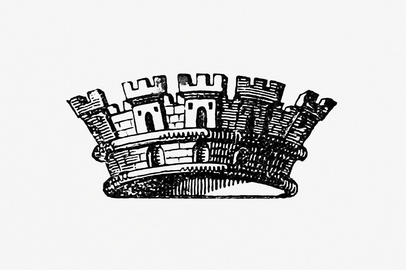Vintage European style crown engraving by Alexandre Auguste Guilmeth (1842). Original from the British Library. Digitally... Vintage European style crown engraving by Alexandre Auguste Guilmeth (1842). Original from the British Library. Digitally...