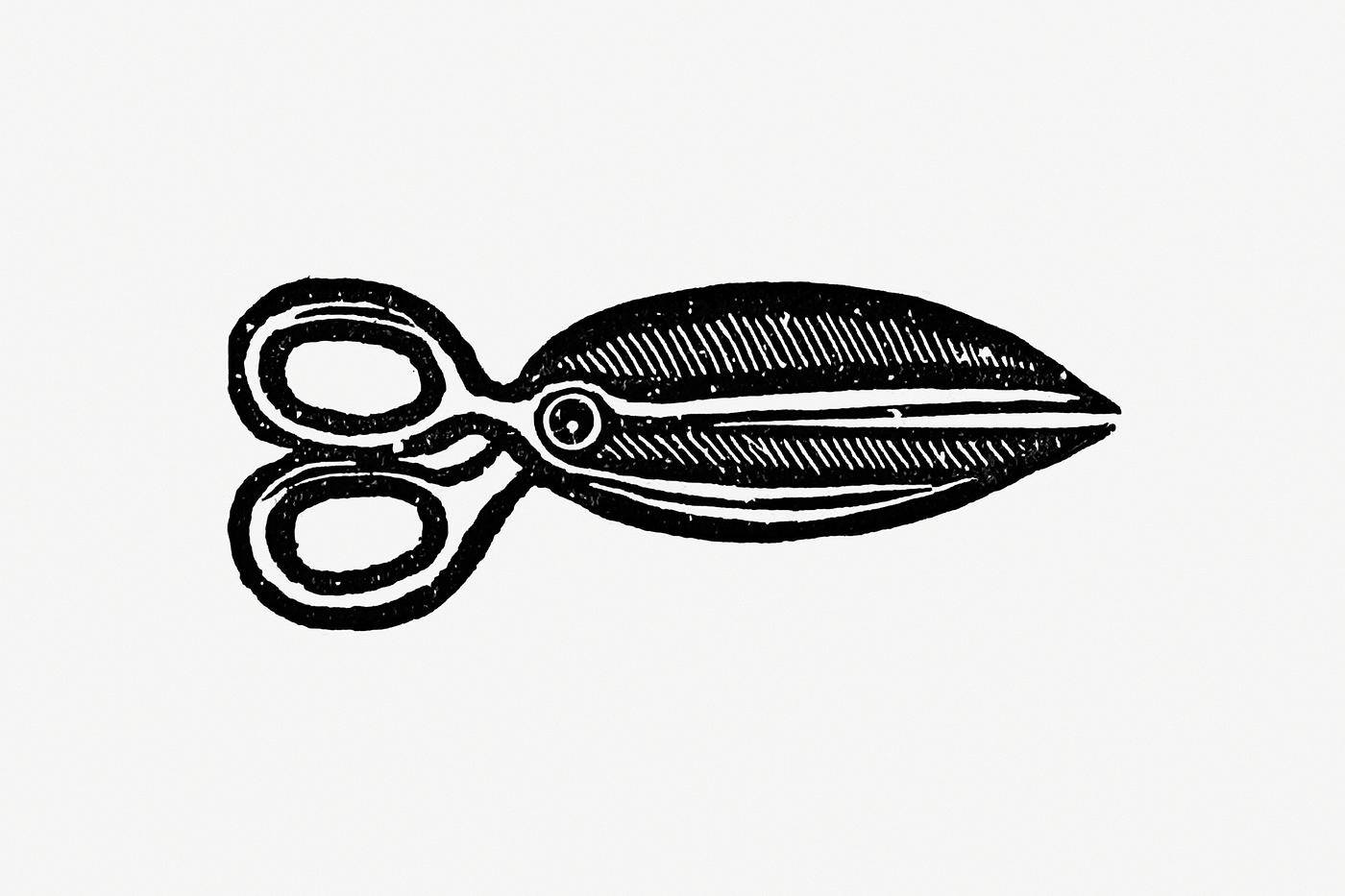 Vintage European style scissors illustration from Real Sailor-Songs by John Antiquary Ashton (1891). Original from the... Vintage European style scissors illustration from Real Sailor-Songs by John Antiquary Ashton (1891). Original from the...
