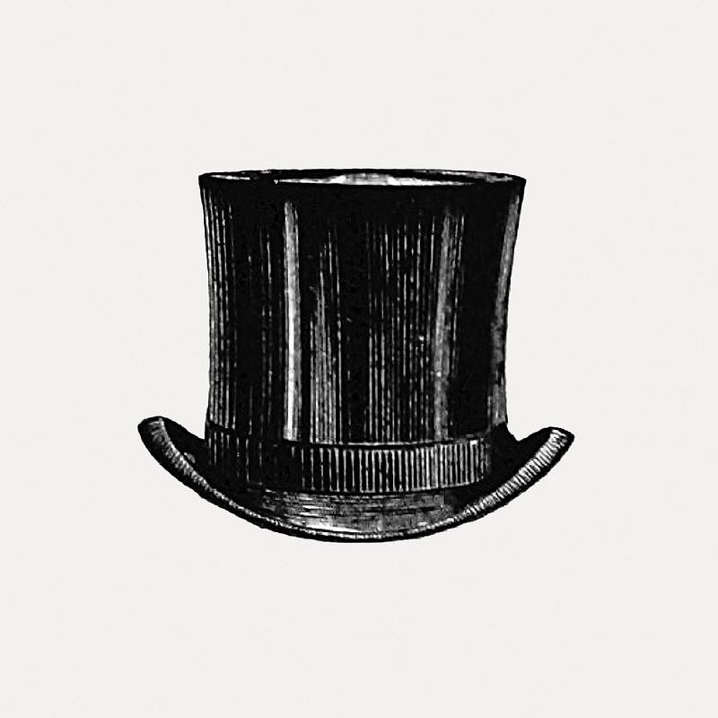 Vintage top hat illustration | Free public domain illustration Vintage European style top hat engraving from Cook's Handbook for London. With two maps by Thomas Cook (1898). Original from…