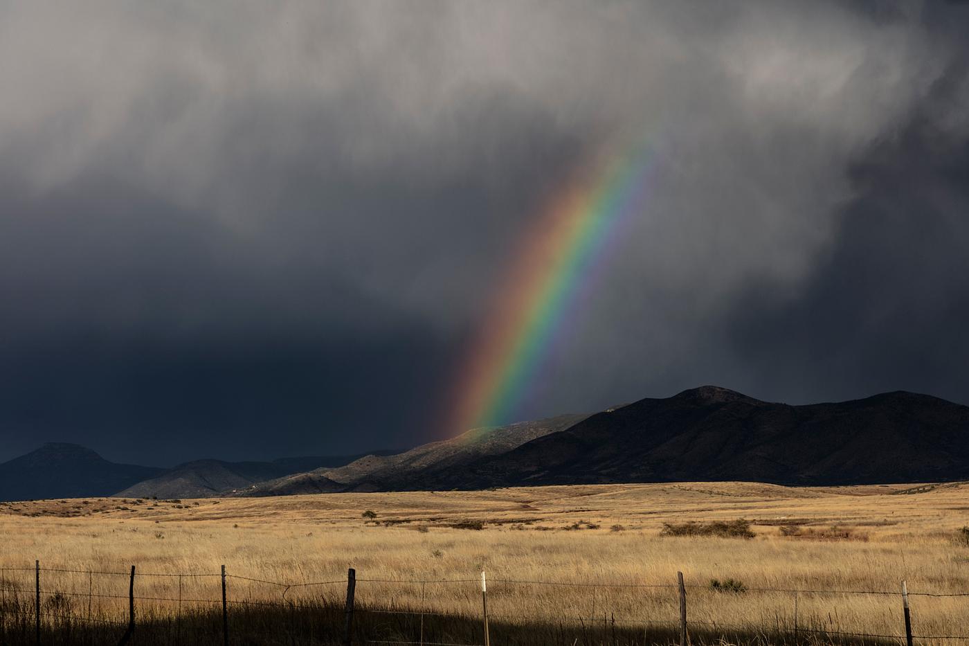 Spectacular rainbow outside the settlement of Humbolt-Dewey, near Prescott in Central Arizona. Original image from Carol M.... Spectacular rainbow outside the settlement of Humbolt-Dewey, near Prescott in Central Arizona. Original image from Carol M....