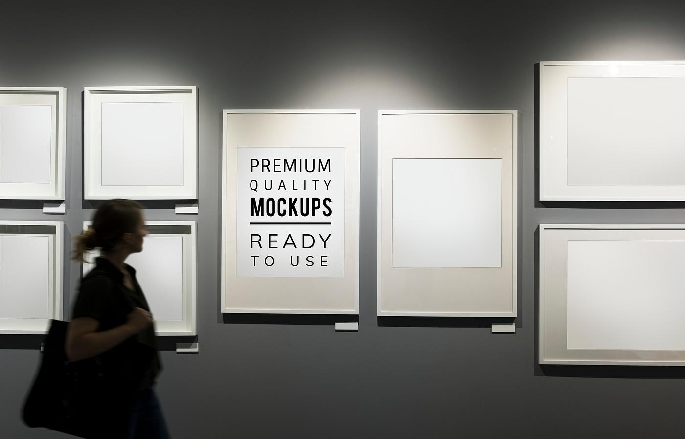 Download Gallery display frames | Royalty free stock psd mockup ...