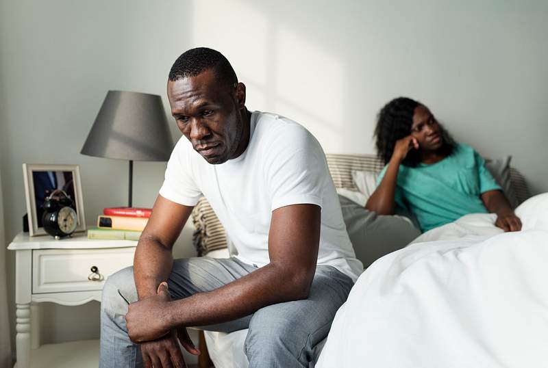 Black couple having an argument