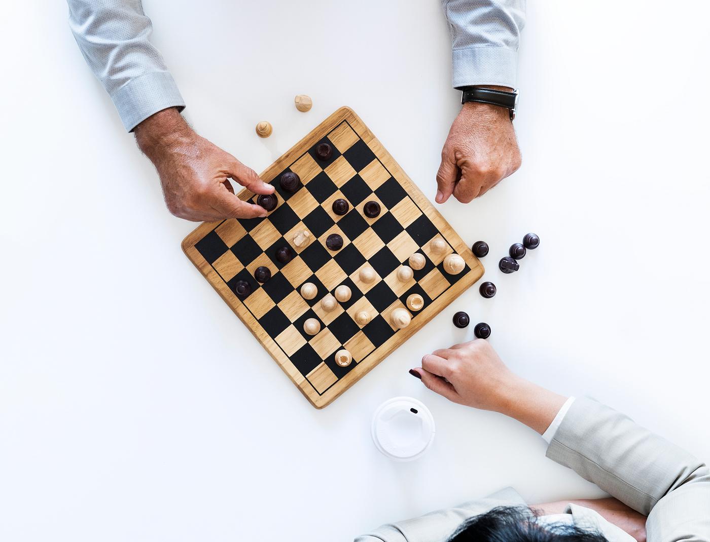 Chess game business strategy concept Chess game business strategy concept