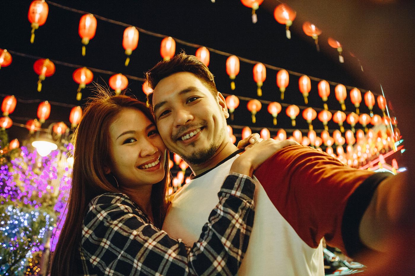 Download Asian couple at Chinese festival | Royalty free stock ...