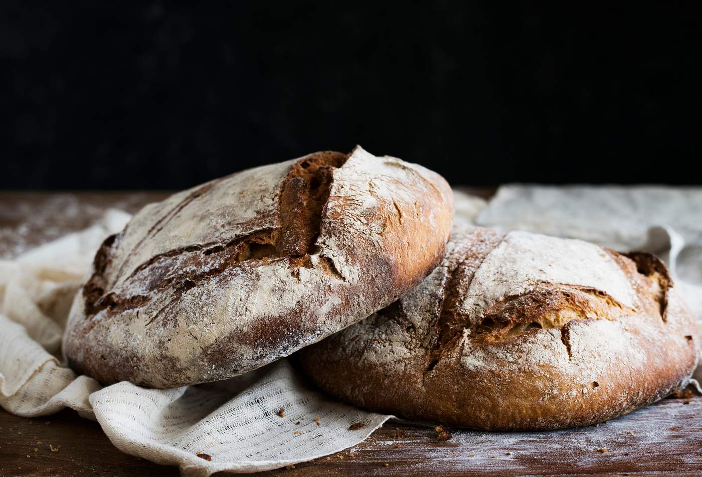Big Round Loaves Of Bread Food Photography Recipe Ideas Royalty