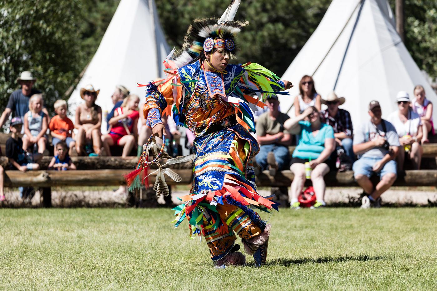 Scene from authentic Native American dances at the Indian Village on the rodeo grounds of the Cheyenne Frontier Days... Scene from authentic Native American dances at the Indian Village on the rodeo grounds of the Cheyenne Frontier Days...