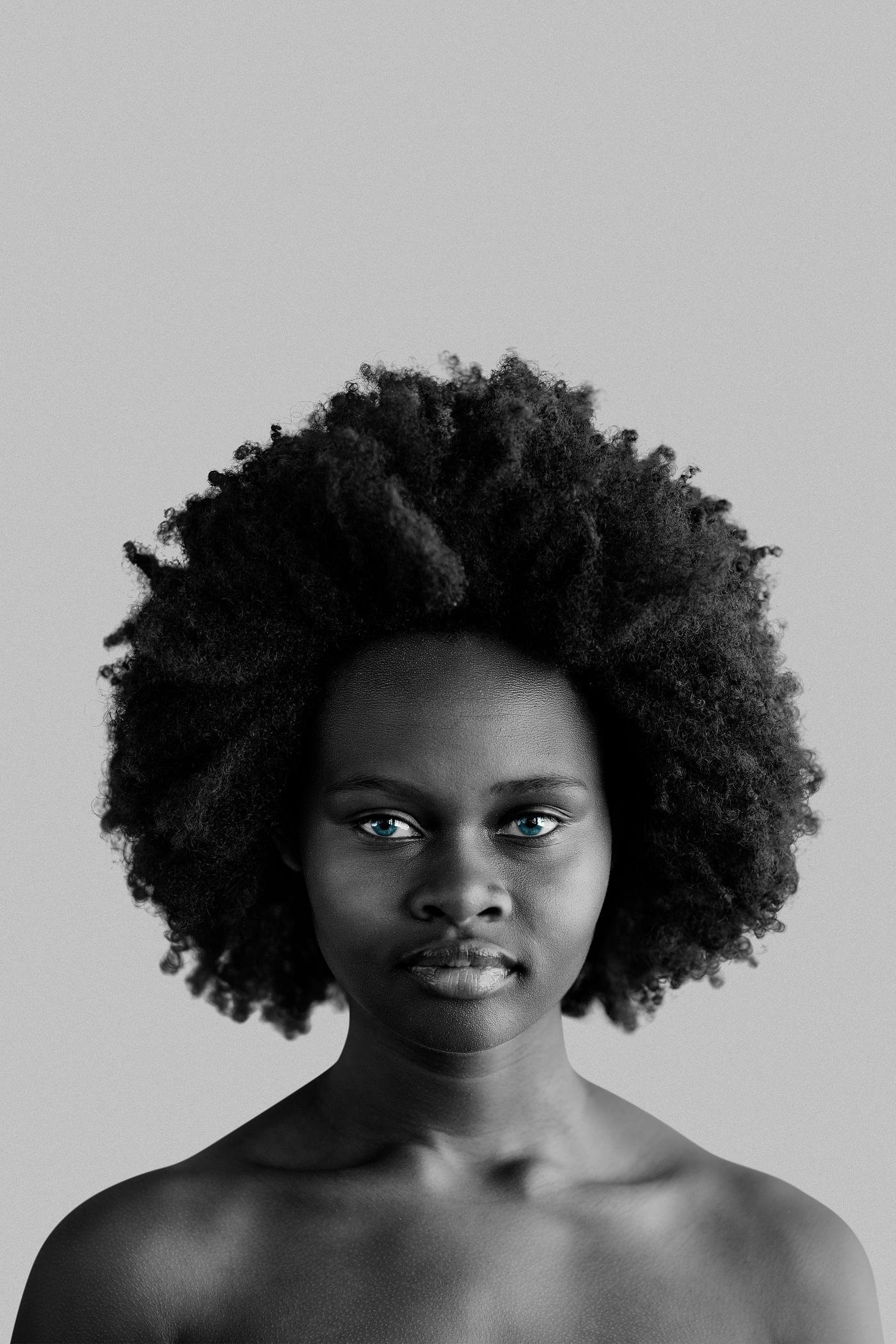 Black Model With Natural Hair Royalty Free Stock Psd Mockup