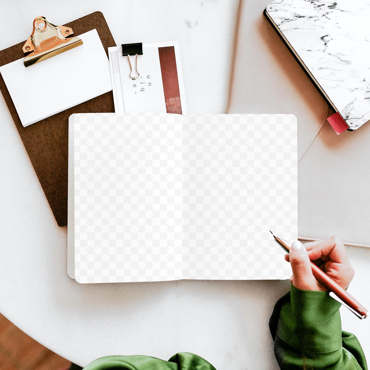Download Woman writing in a journal mockup | Free stock photo - 2030407