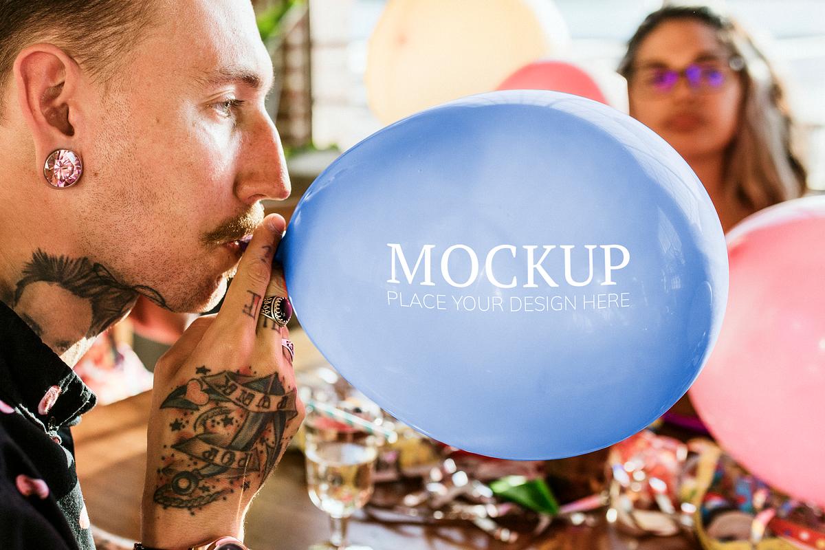 Download Blue Balloon Mockup Royalty Free Stock Photo High Resolution Image