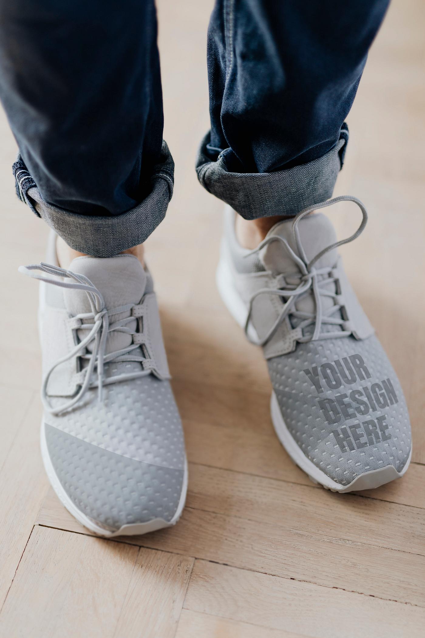 Download Gray running shoes mockup | Royalty free stock psd mockup ...