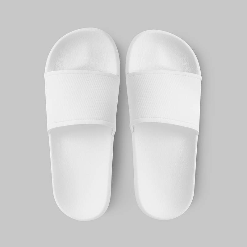 Psd white slide sandal slippers Royalty free stock psd Psd white slide sandal slippers Royalty free stock psd