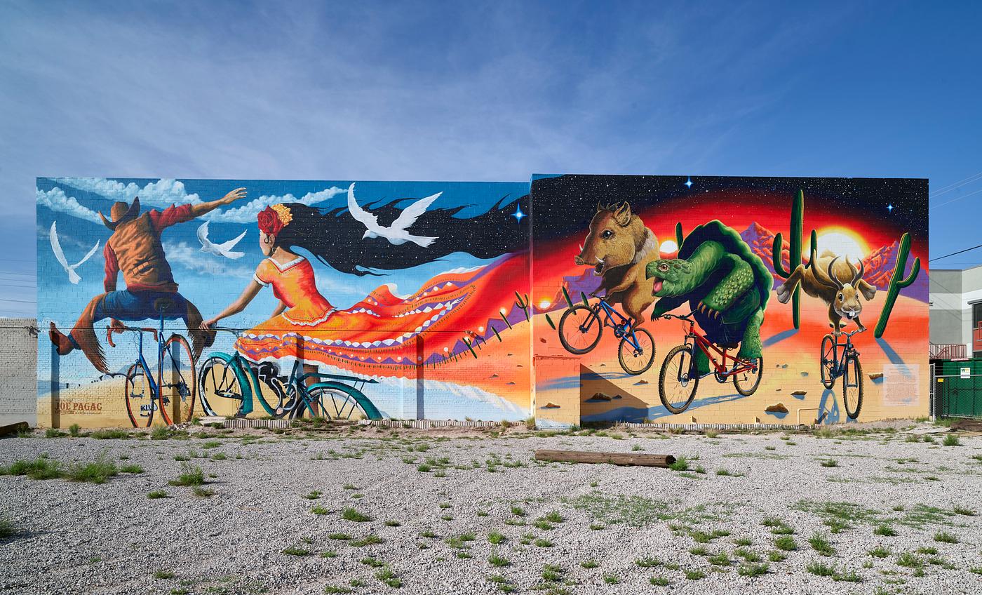 Carol M. Highsmith’s Arizona Photograph “Epic Rides” is one of several vivid murals created by artist Joe Pagac in Tucson, Arionza, a city of great...