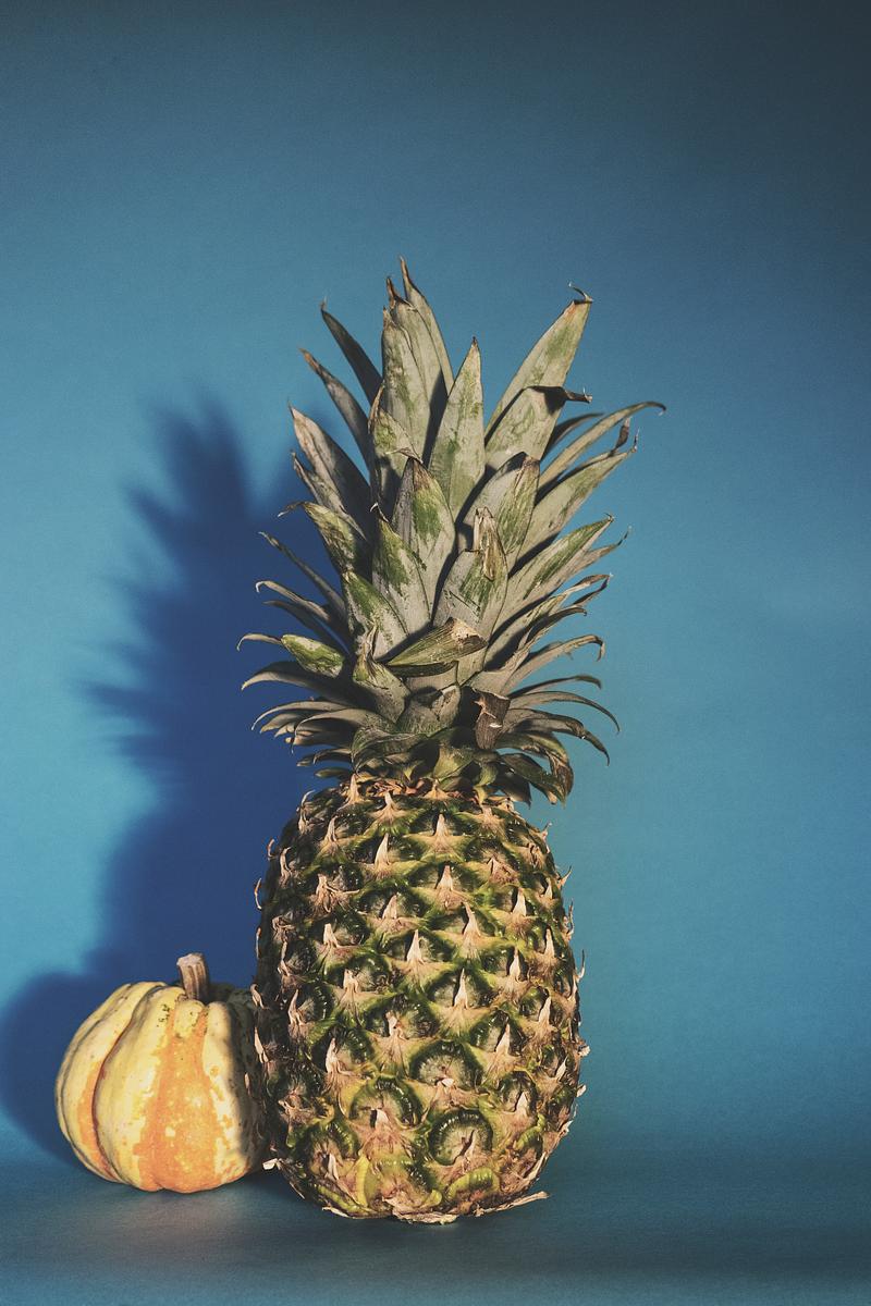 Tropical pineapple and a pumpkin Tropical pineapple and a pumpkin