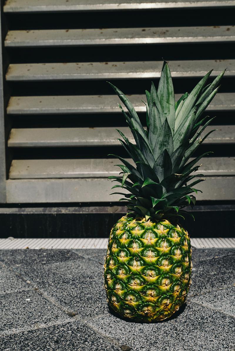 Tropical pineapple in a city Tropical pineapple in a city