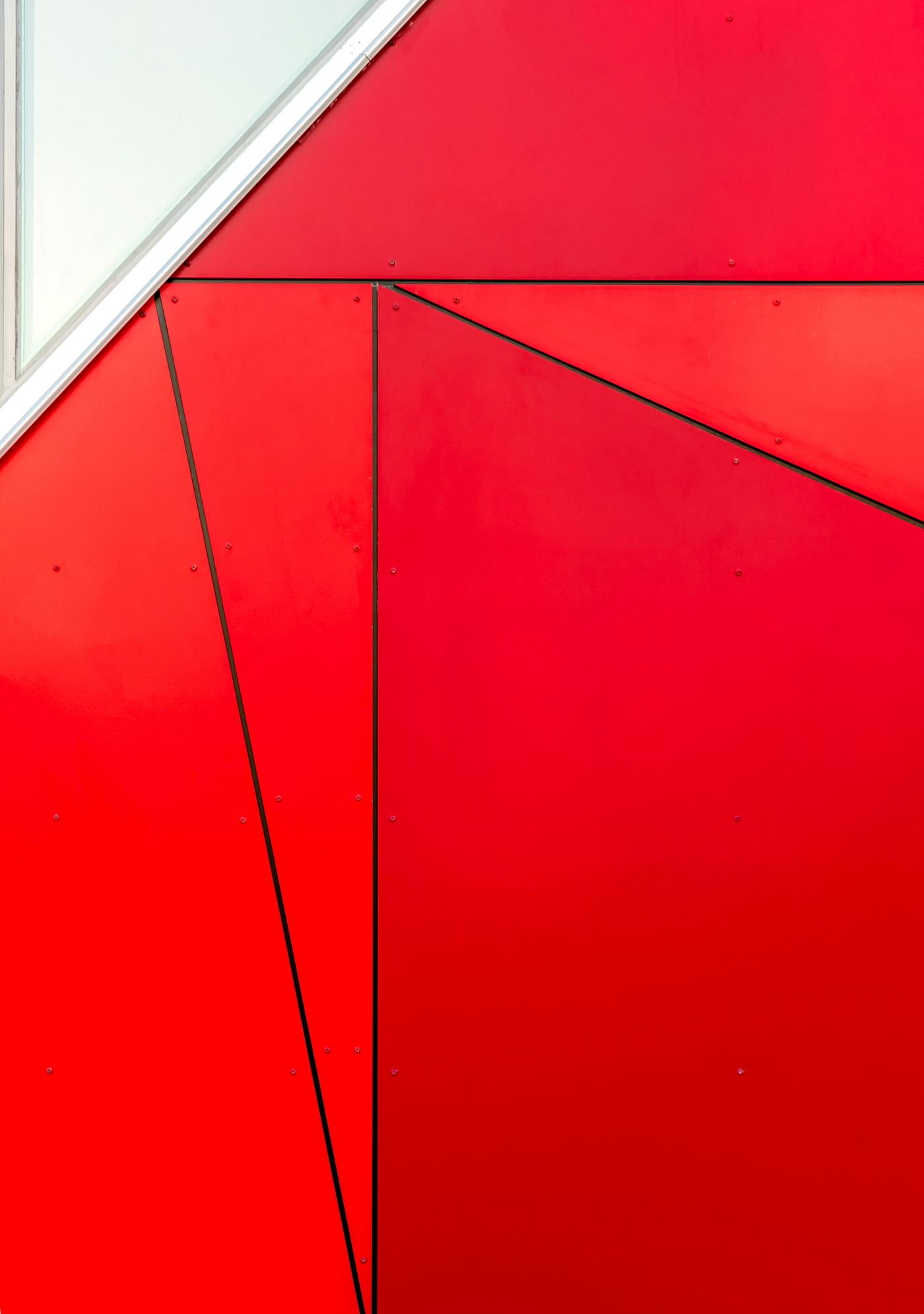 Red artistic wall surface of Canadian Centre for Product Validation, London, Canada Red artistic wall surface of Canadian Centre for Product Validation, London, Canada