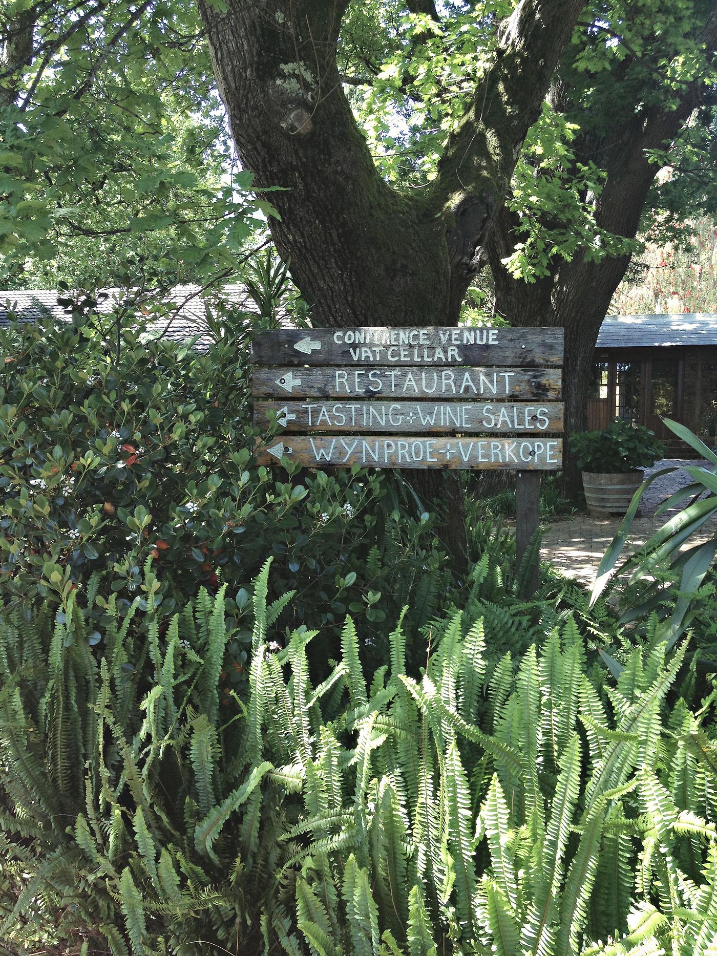 Wooden signs in a garden Wooden signs in a garden