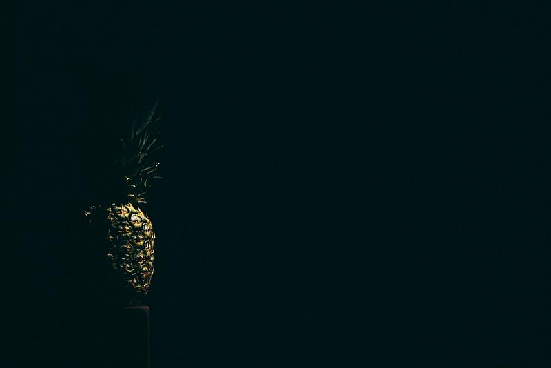 Fresh pineapple in the dark Fresh pineapple in the dark