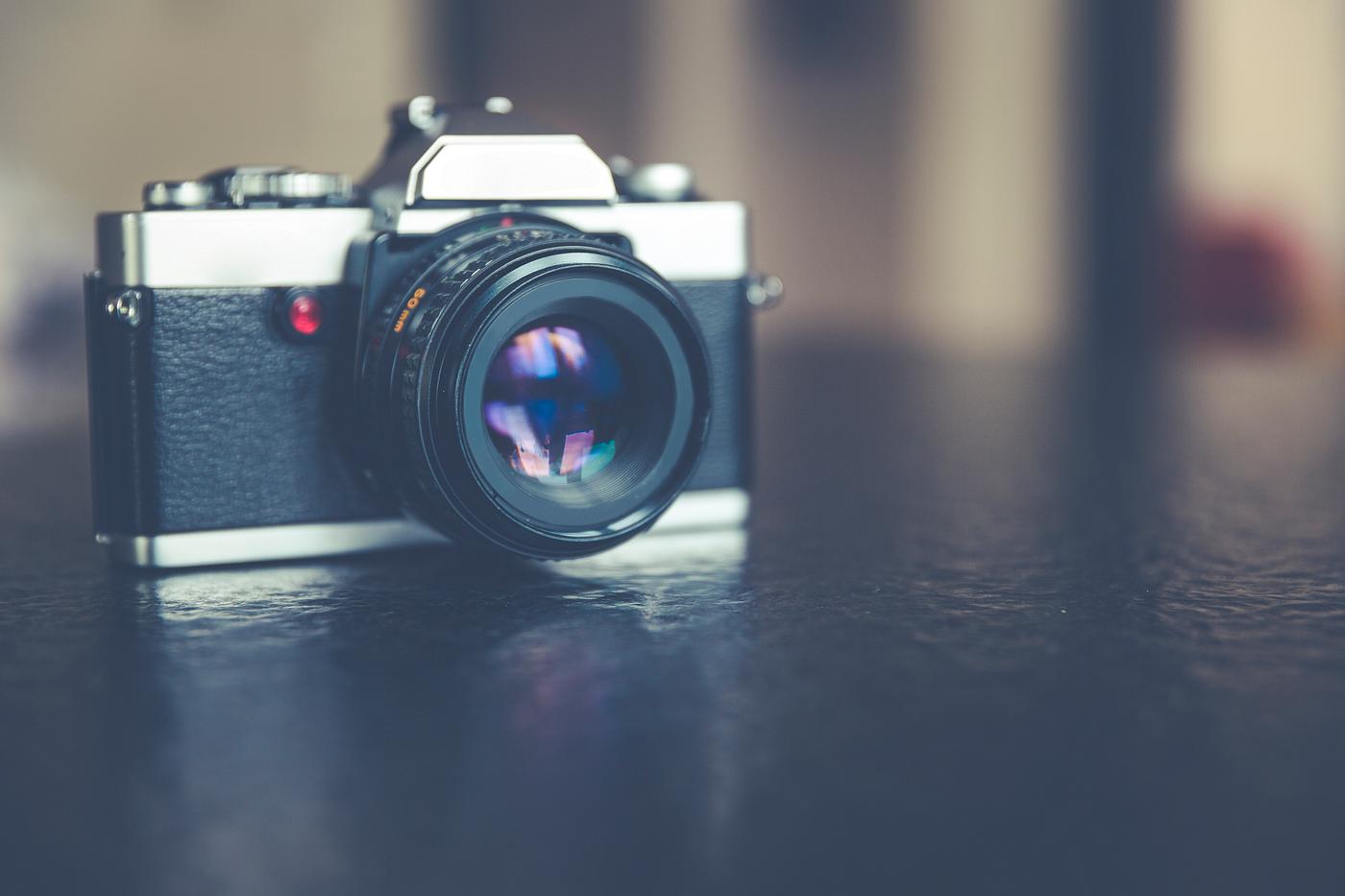 Vintage analog 35mm film camera Vintage analog 35mm film camera
