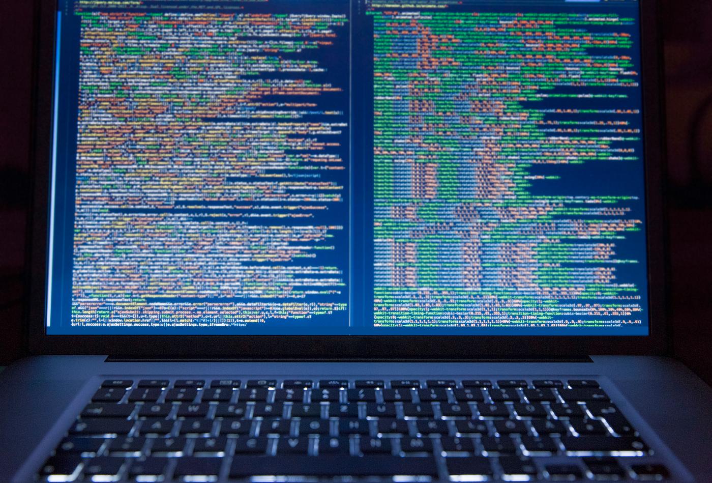 Coding on a computer screen Coding on a computer screen