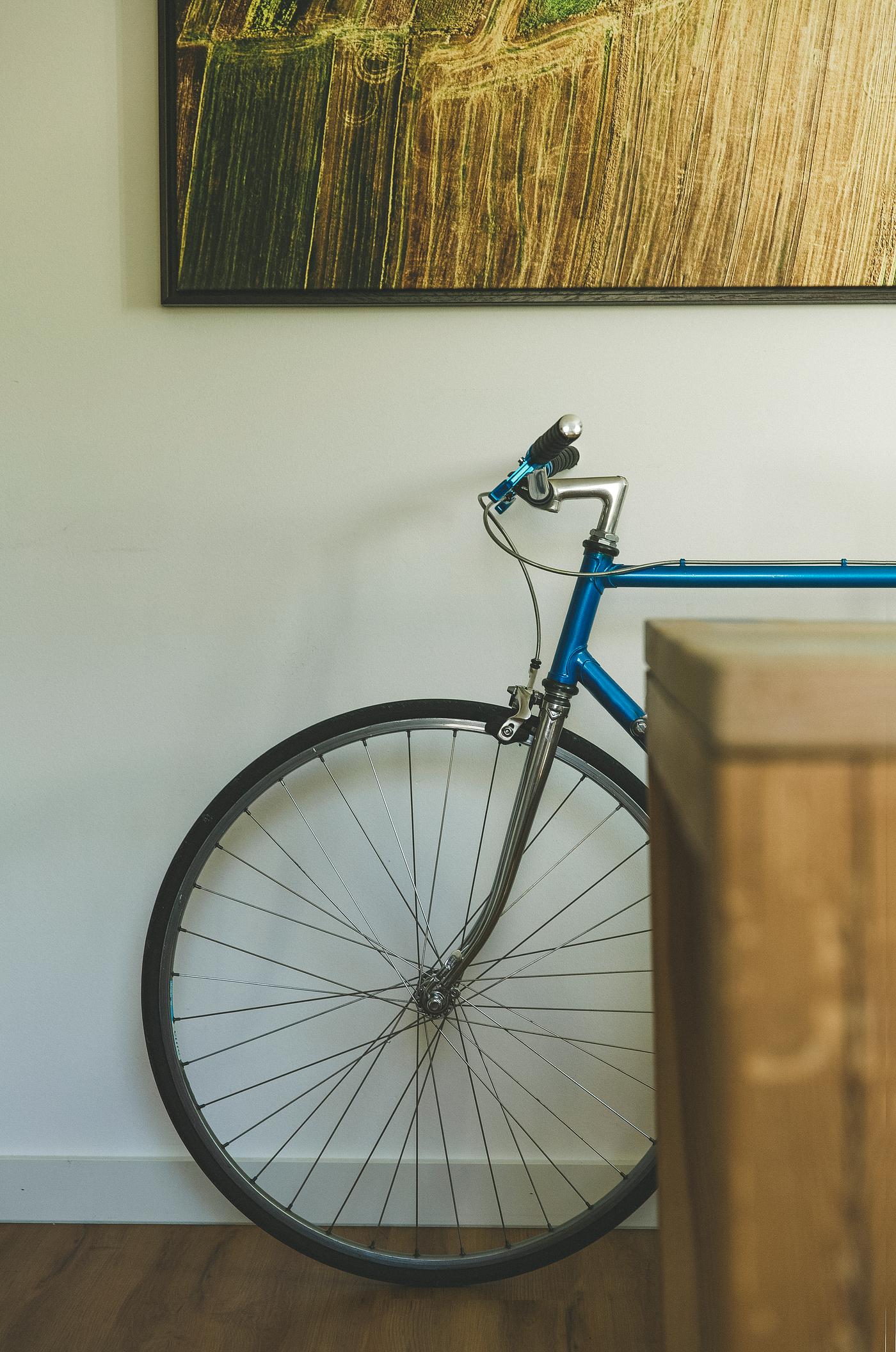Racing bicycle indoors Racing bicycle indoors