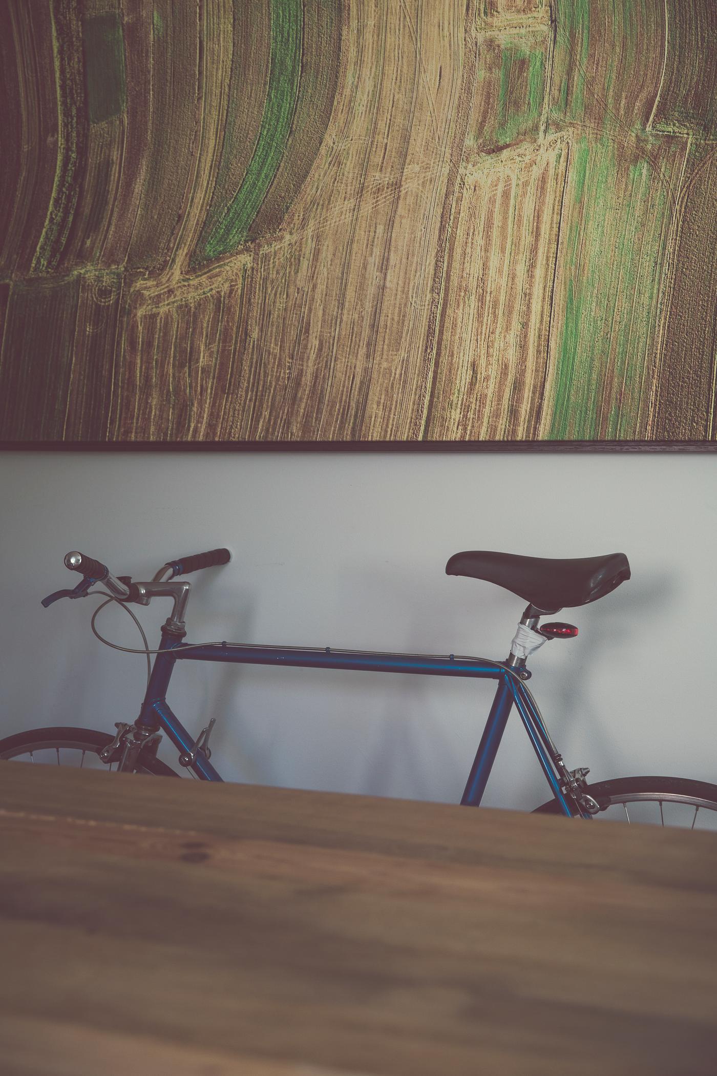 Racing bicycle indoors Racing bicycle indoors