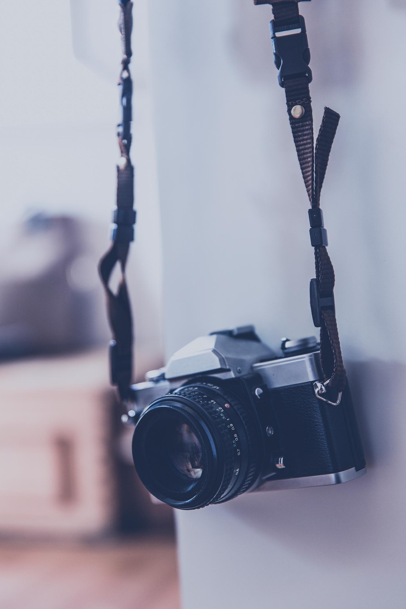 Vintage analog 35mm film camera Vintage analog 35mm film camera