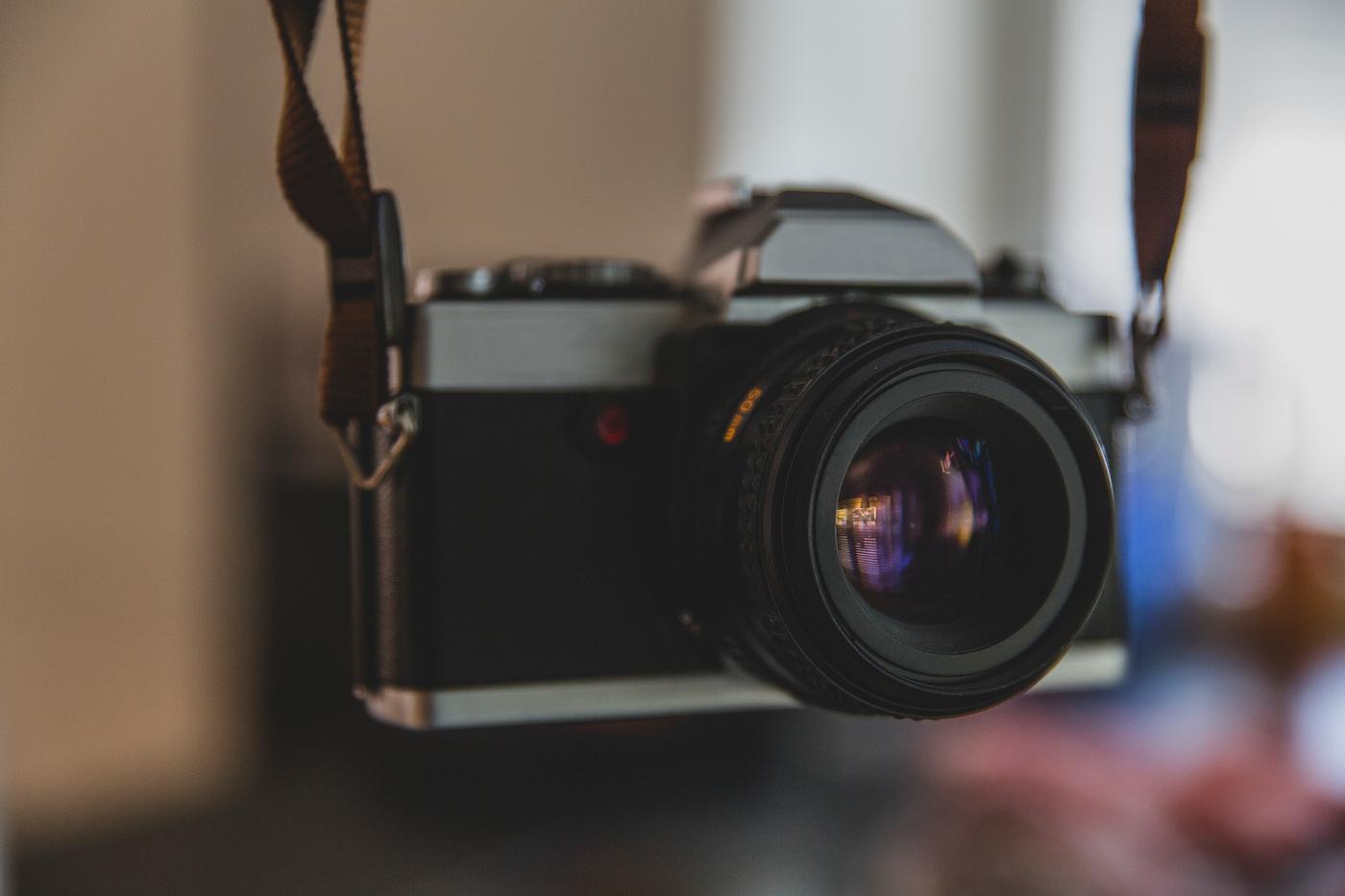Vintage analog 35mm film camera Vintage analog 35mm film camera