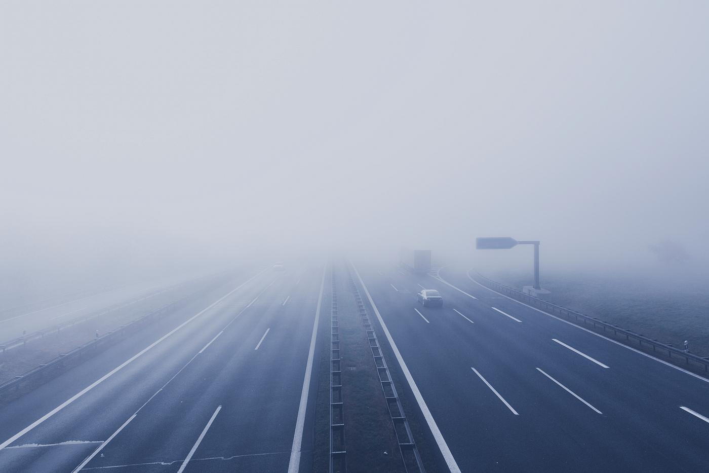 A road in the morning mist A road in the morning mist