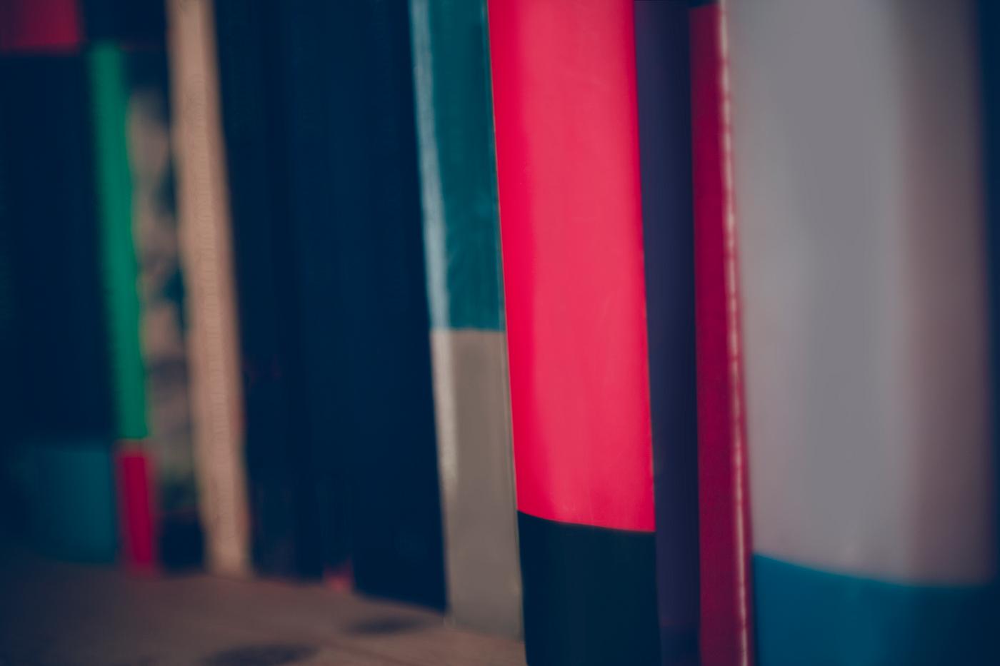 Close up of colorful books Close up of colorful books
