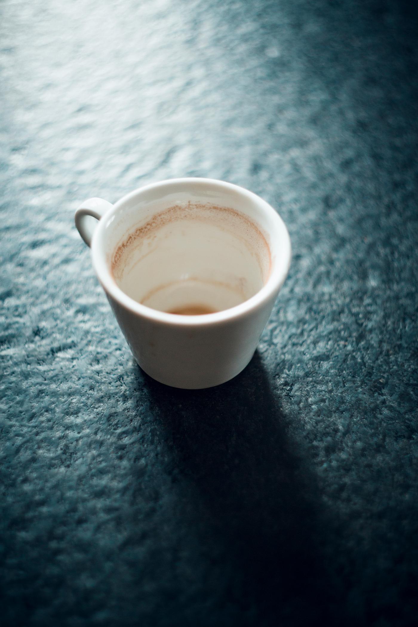 An empty coffee cup An empty coffee cup