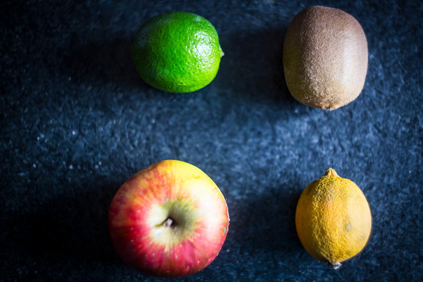 Assortment of fruits on dark background Assortment of fruits on dark background