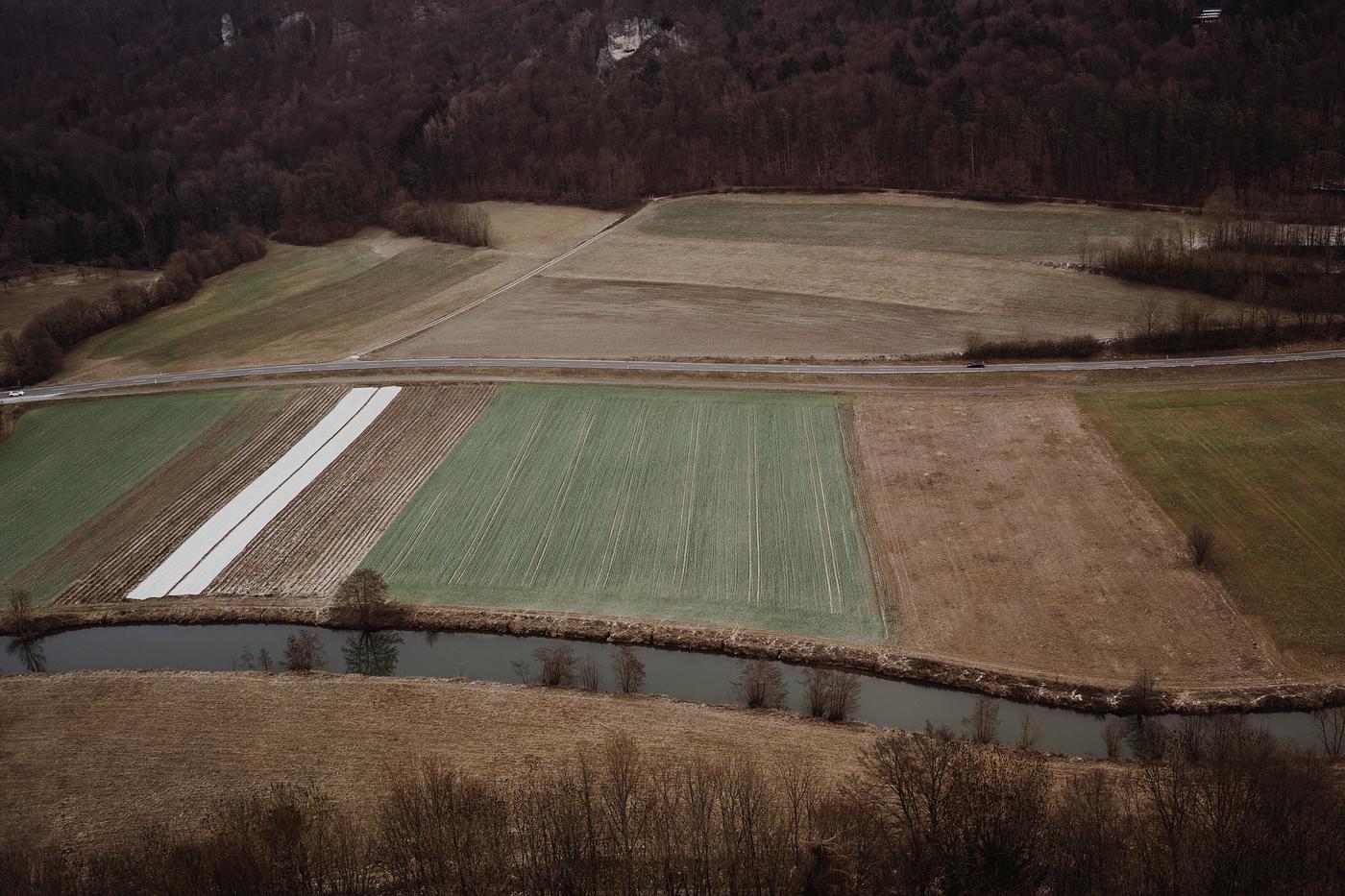 Dry fields in Franconian Switzerland Dry fields in Franconian Switzerland
