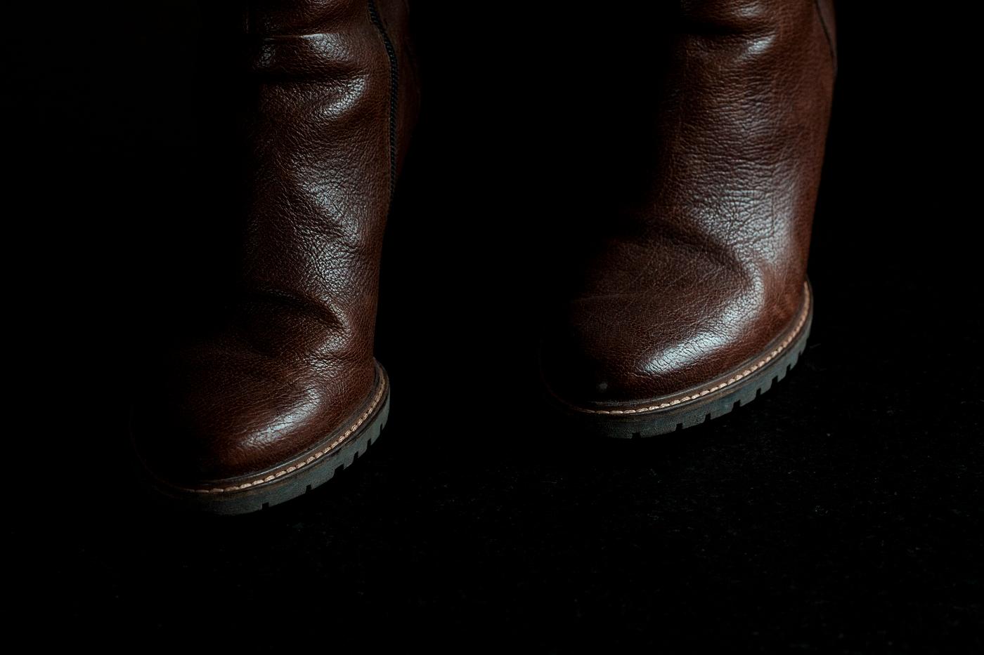 Closeup of trendy brown leather shoes Closeup of trendy brown leather shoes