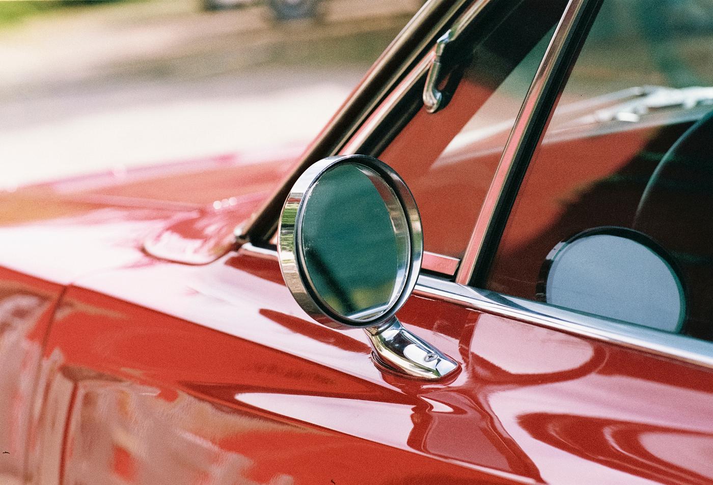 Vintage red classic car Vintage red classic car