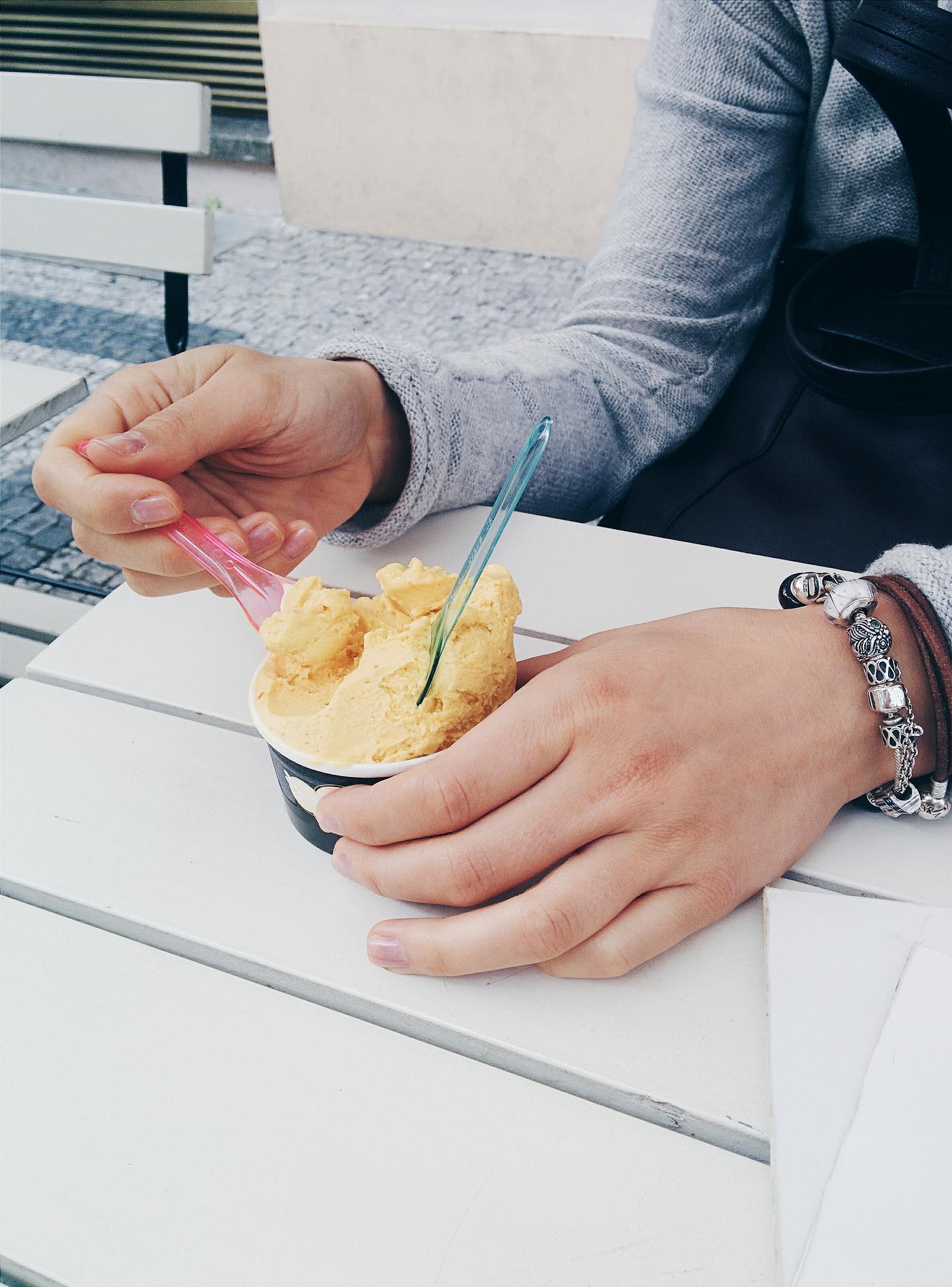 Girl eating ice cream Girl eating ice cream