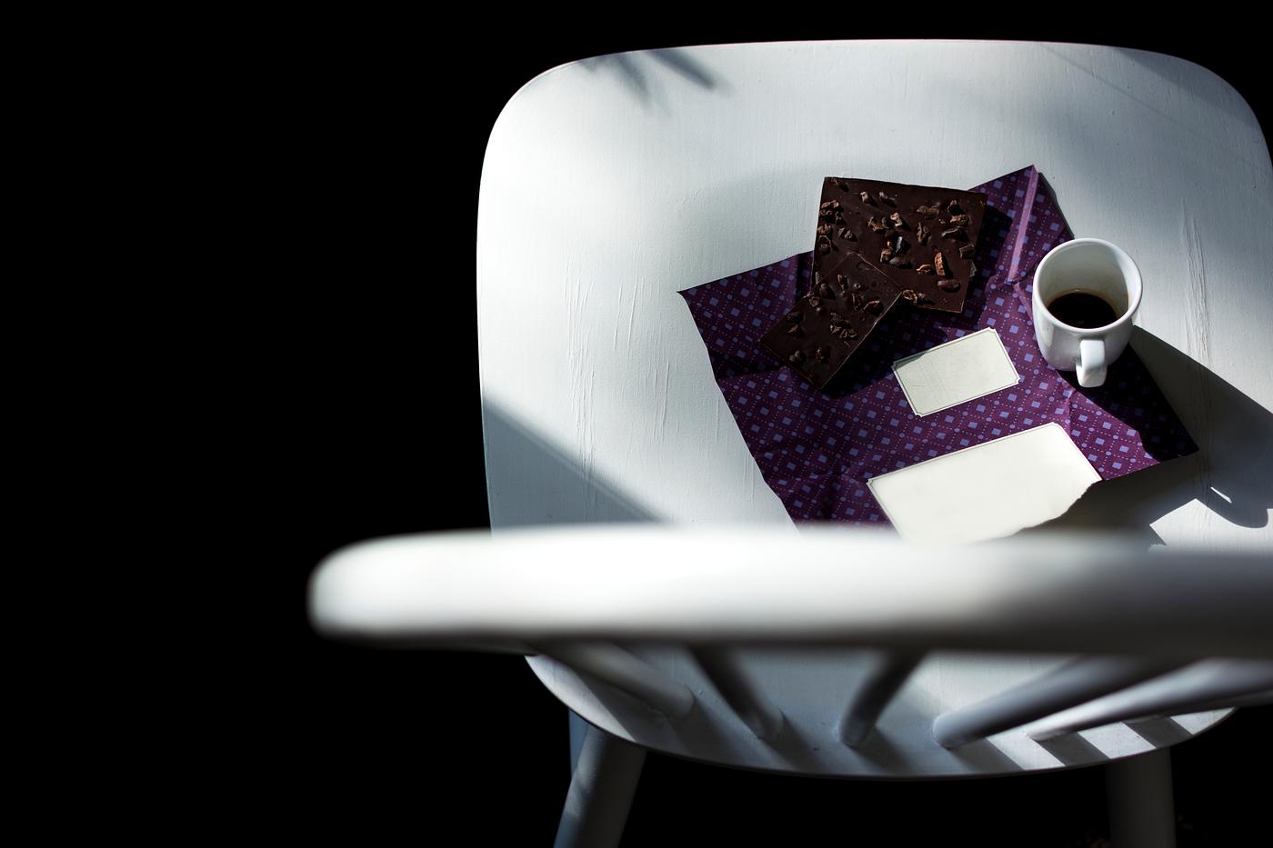 Dark chocolate and a cup of tea Dark chocolate and a cup of tea