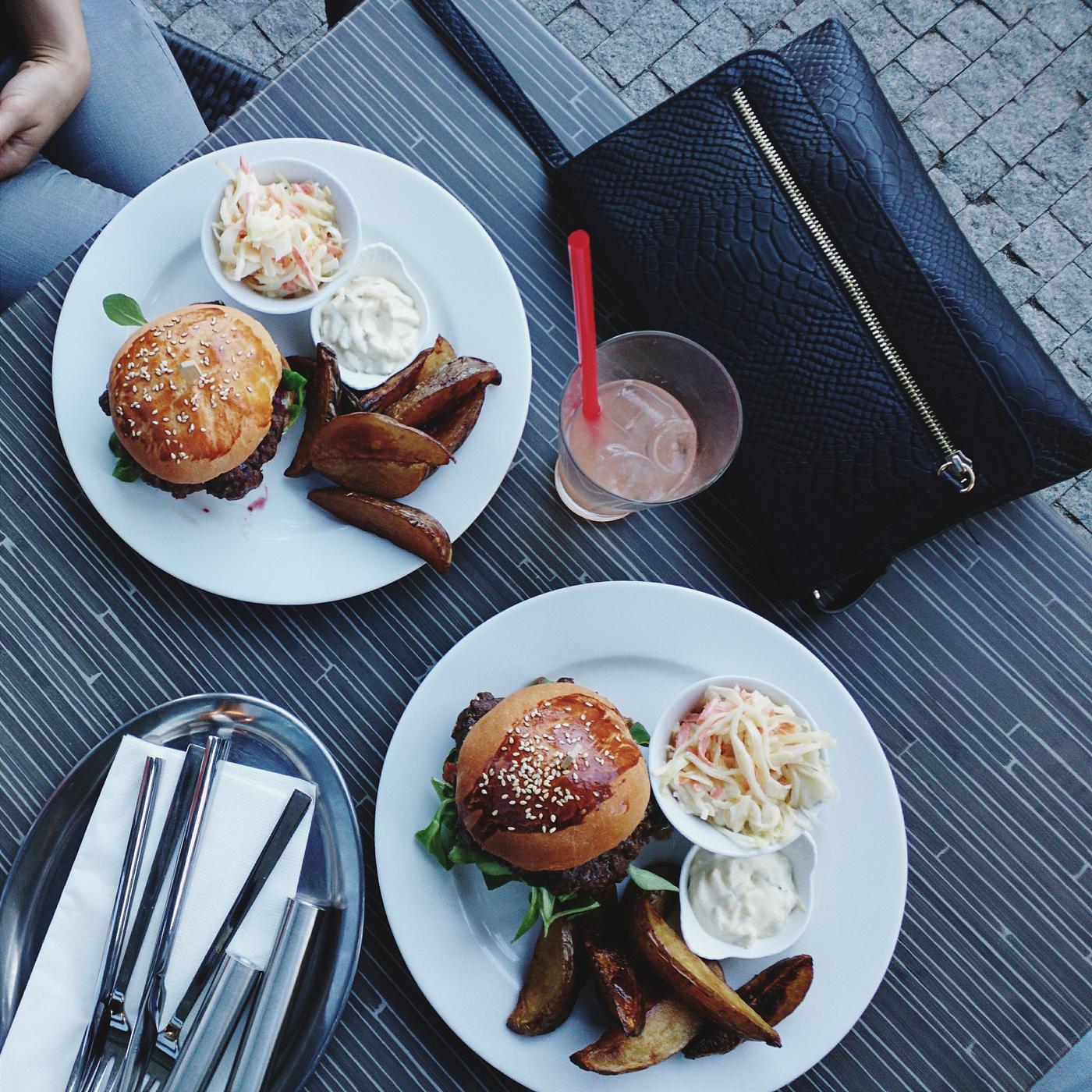 Burgers with iced lemonade food photography Burgers with iced lemonade food photography