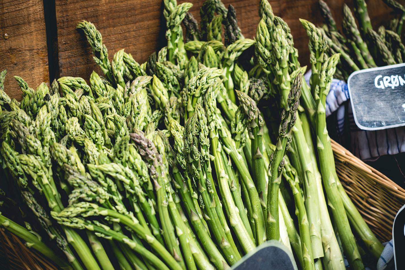 Asparagus at farmers' market Asparagus at farmers' market