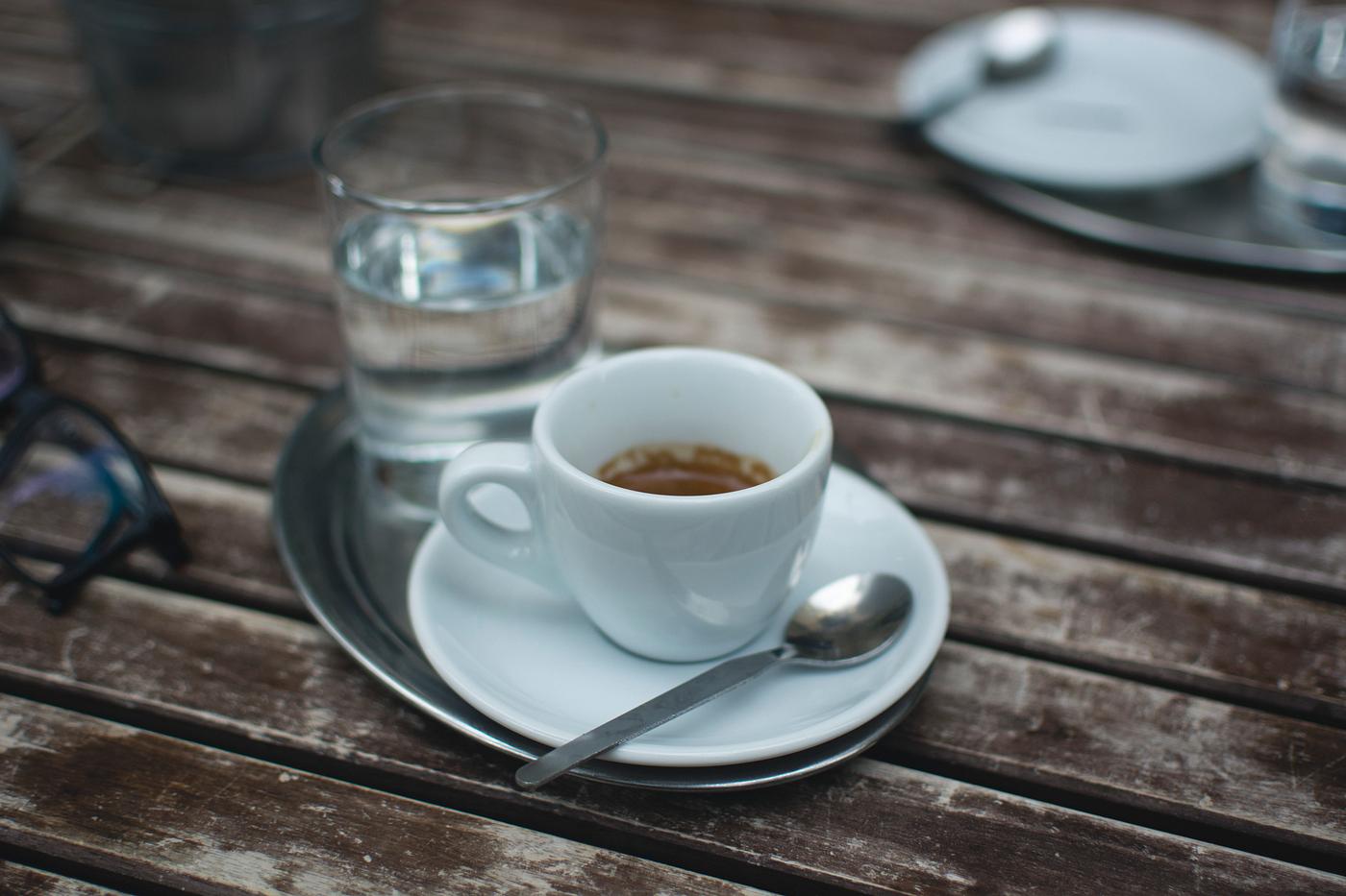 Espresso on a wooden table Espresso on a wooden table
