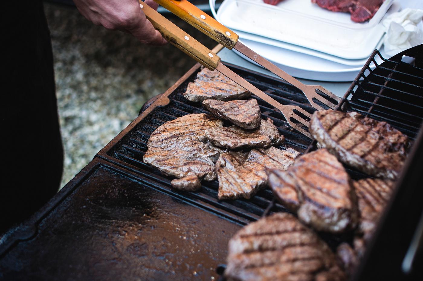 A grilled beef steaks barbeque A grilled beef steaks barbeque